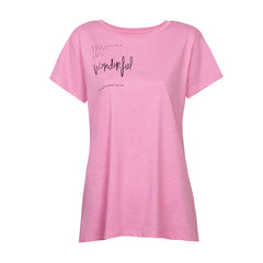 INSPIRA – DAMEN-BAUMWOLL-T-SHIRT MIT KURZEN ÄRMELN UND PRINT
