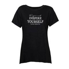 INSPIRA – DAMEN-BAUMWOLL-T-SHIRT MIT KURZEN ÄRMELN UND PRINT