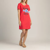 TROPICA – DAMENKLEID MIT KURZEN ÄRMELN AUS 100 % BAUMWOLLE