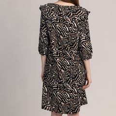 OLIA - DAMENKLEID MIT 3/4-ÄRMELN UND MUSTER