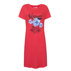 TROPICA – DAMENKLEID MIT KURZEN ÄRMELN AUS 100 % BAUMWOLLE