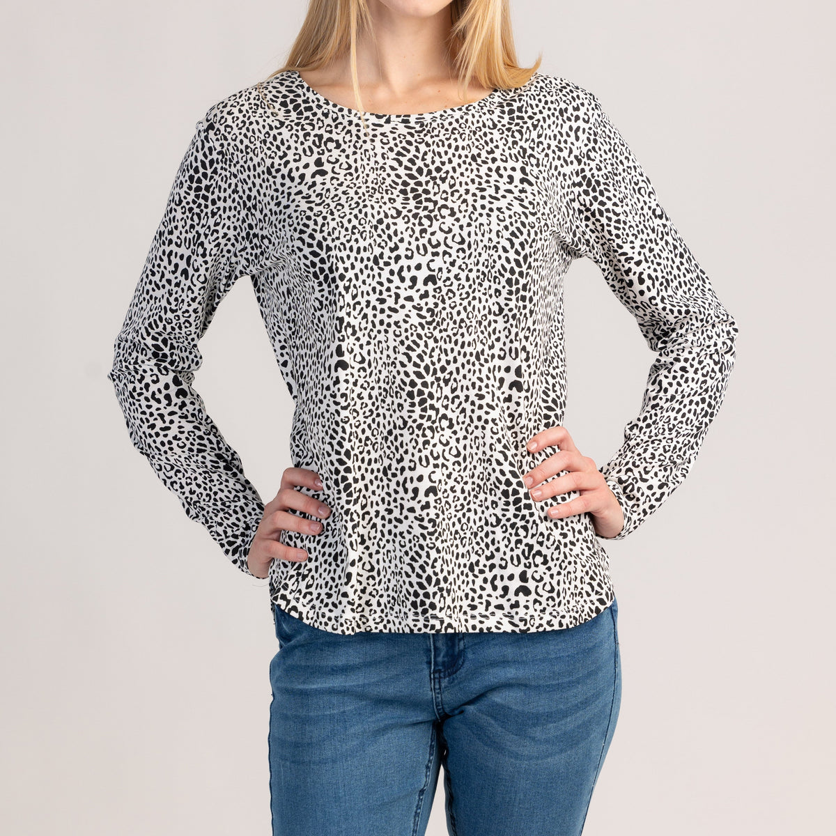 VIVA - LANGARM-T-SHIRT FÜR DAMEN AUS 100 % BAUMWOLLE