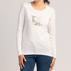 SORA  - DAMEN-LANGARM-T-SHIRT AUS 100 % BAUMWOLLE