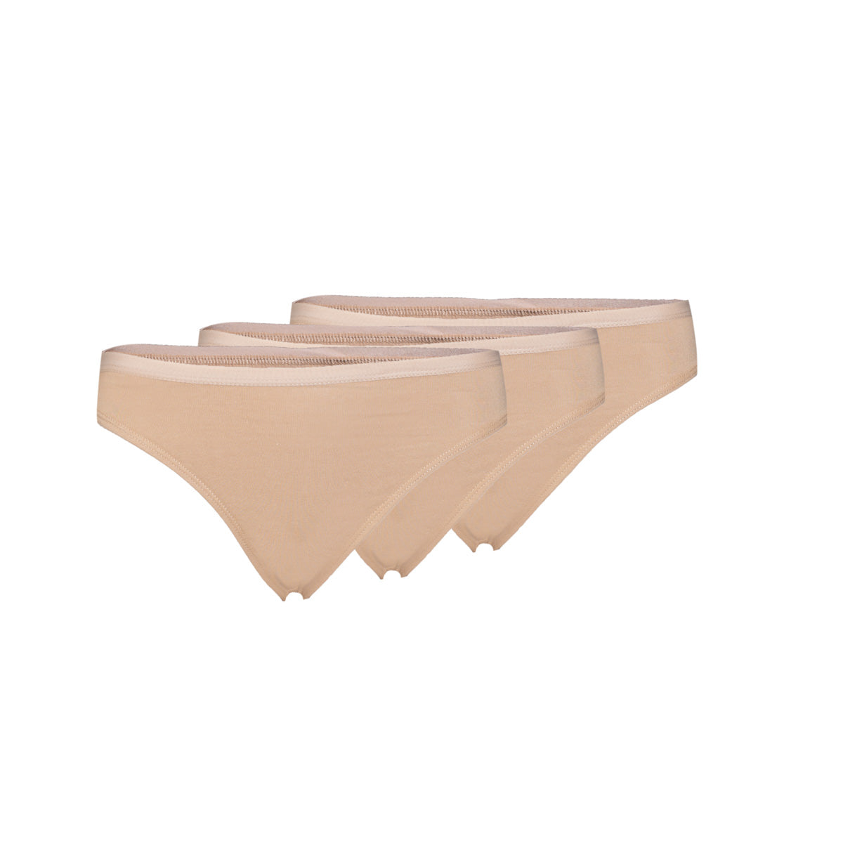 PURELINE - DAMEN-BAUMWOLL-SLIP, 3-TEILIG