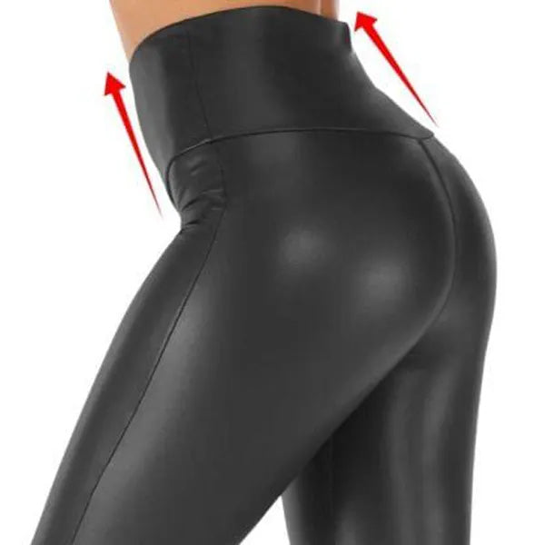 FIERCEFLEX™ - GEFÜTTERTE LEGGINGS AUS KUNSTLEDER