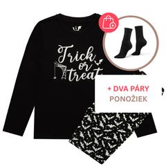 MAGICDREAMS – MÄDCHEN-PYJAMA AUS 100 % BAUMWOLLE MIT HALLOWEEN-MOTIV