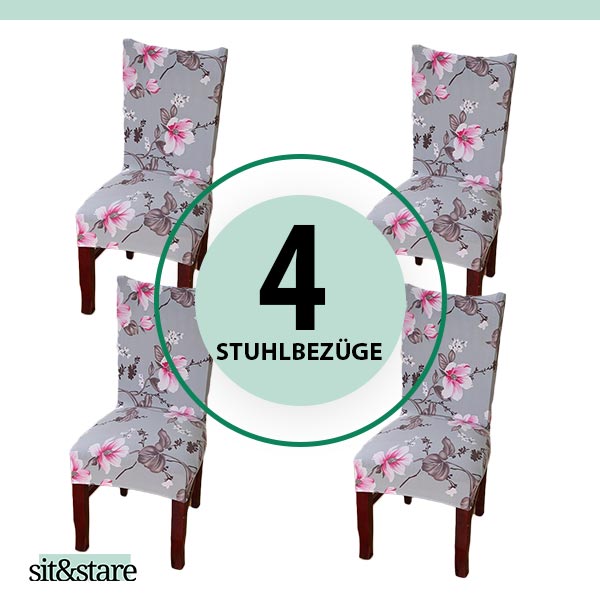 SIT&STARE® - ELASTISCHE STUHLBEZÜGE - 4 ODER 6 STUHLBEZÜGE