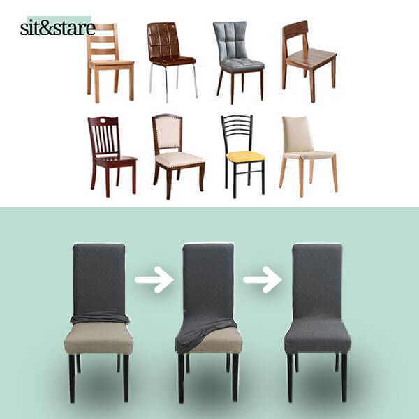 SIT&STARE® - ELASTISCHE STUHLBEZÜGE - 4 ODER 6 STUHLBEZÜGE